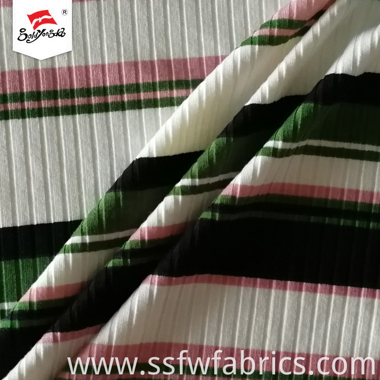 Shaoxing Factory Rib Print Stripe